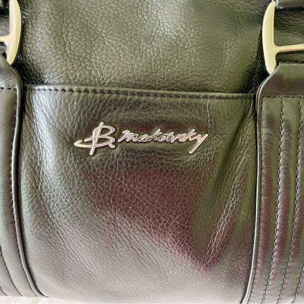 Gorgeous buttery soft black leather satchel - Like New Condition - Picture 7 of 9